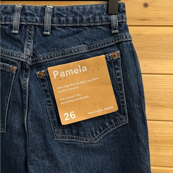 NWT Reformation Size 26/2 Pamela Ultra High Rise Comfort Stretch Straight Jeans - Picture 9 of 13